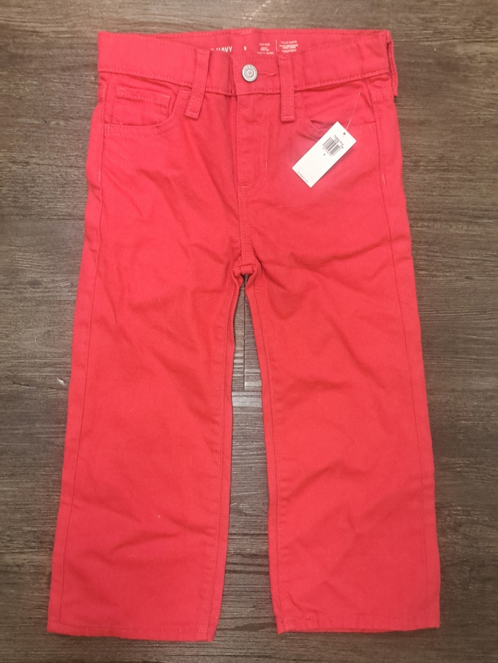 Old Navy Bright Pink Straight-Leg Kids Pants Girls Jeans Size 5